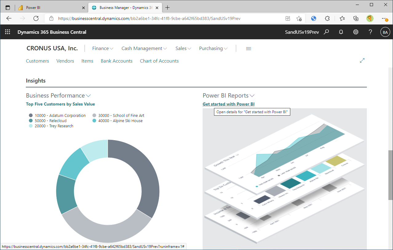 The Bi Workspaces Types Power BI Workspaces are fully available in Business Central Role-Center ...